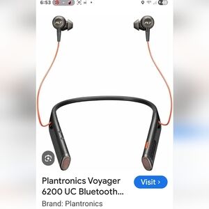 Plantronics Voyager 6200 UC Black Wireless Neckband In Ear Headset  - VGC